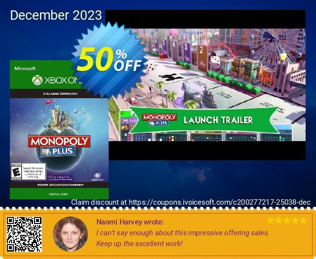 Monopoly Plus Xbox One (UK) 壮丽的 产品销售 软件截图