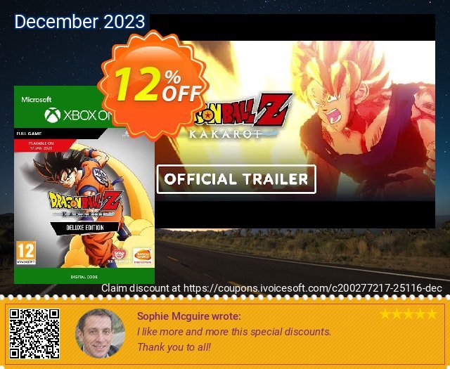 Dragon Ball Z: Kakarot Deluxe Edition Xbox One discount 12% OFF, 2024 April Fools' Day offering sales. Dragon Ball Z: Kakarot Deluxe Edition Xbox One Deal