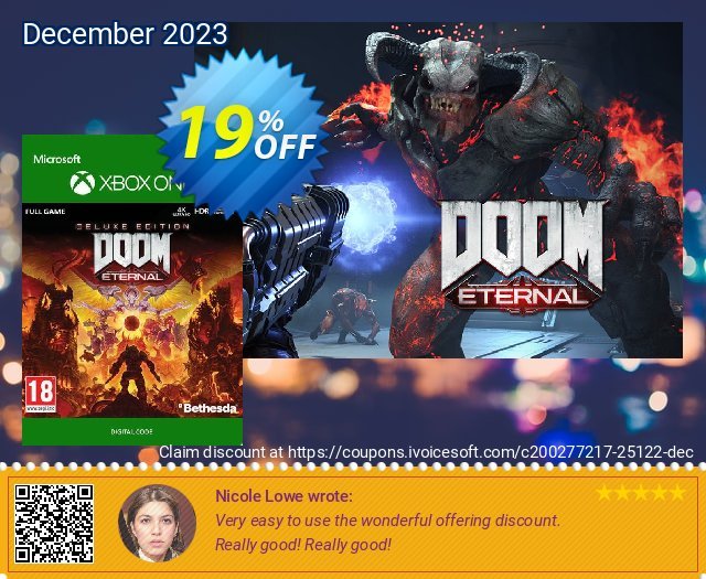 DOOM Eternal - Deluxe Edition Xbox One discount 19% OFF, 2024 Easter Day offering sales. DOOM Eternal - Deluxe Edition Xbox One Deal
