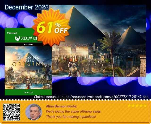 Assassins Creed Origins Xbox One discount 61% OFF, 2024 Easter Day offering sales. Assassins Creed Origins Xbox One Deal