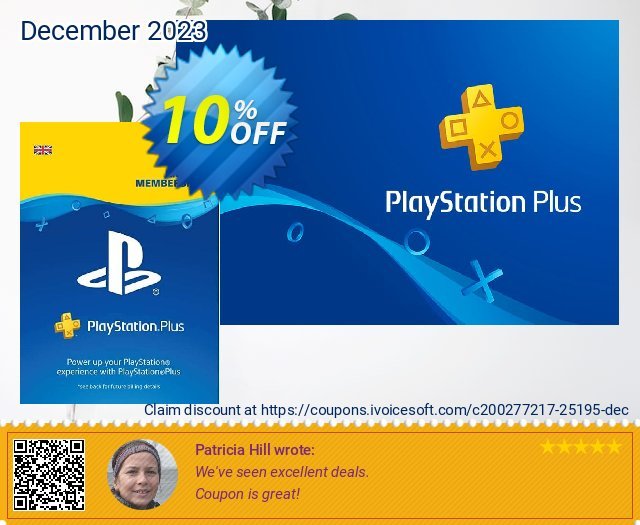PlayStation Plus - 12 Month Subscription (UK) mengagetkan voucher promo Screenshot