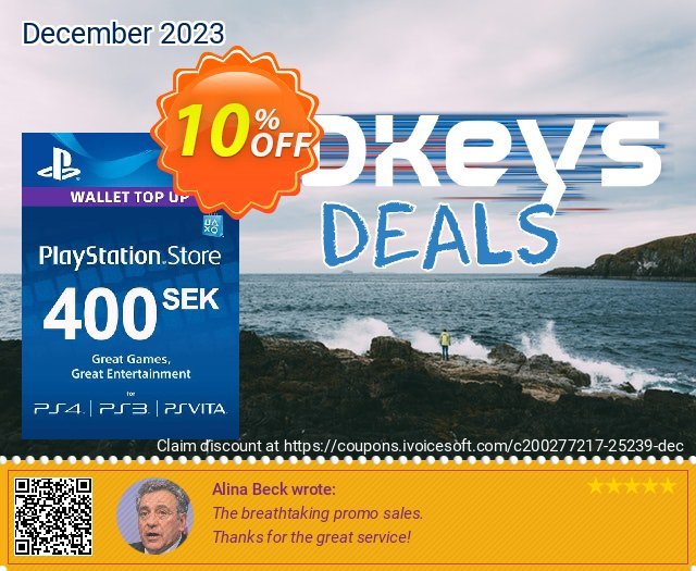 Playstation Network (PSN) Card 400 SEK (Sweden) erstaunlich Verkaufsförderung Bildschirmfoto