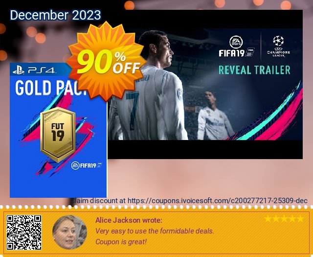 FIFA 19 - Jumbo Premium Gold Packs DLC PS4  위대하   프로모션  스크린 샷