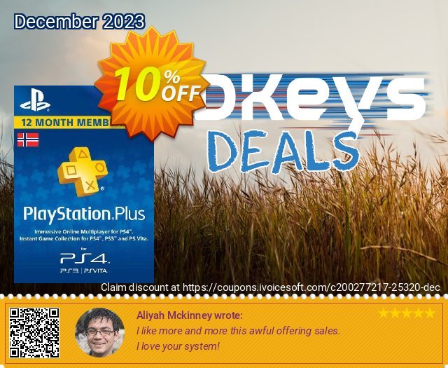 Playstation Plus - 12 Month Subscription (Norway) umwerfende Promotionsangebot Bildschirmfoto