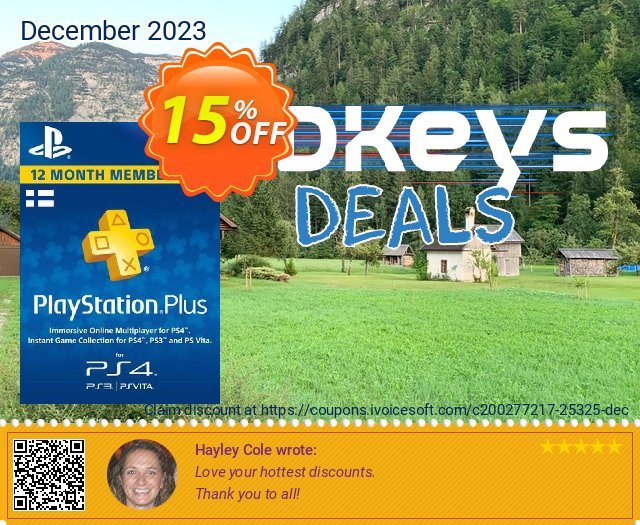 Playstation Plus - 12 Month Subscription (Finland) discount 15% OFF, 2024 Good Friday promo. Playstation Plus - 12 Month Subscription (Finland) Deal