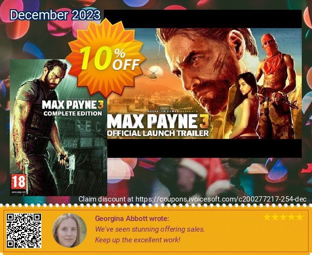 Max Payne 3 Complete Edition PC discount 10% OFF, 2024 Spring promo sales. Max Payne 3 Complete Edition PC Deal