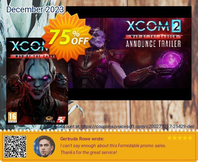 XCOM 2 PC War of the Chosen DLC (EU) 令人敬畏的 产品销售 软件截图