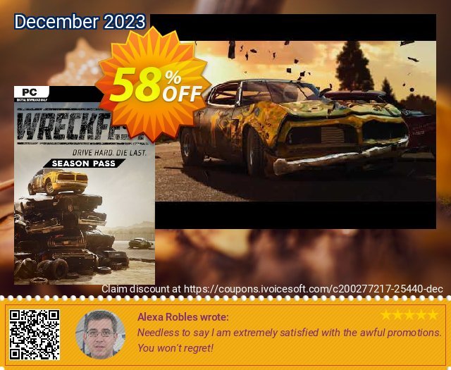 Wreckfest - Season Pass PC discount 58% OFF, 2024 World Heritage Day offering sales. Wreckfest - Season Pass PC Deal