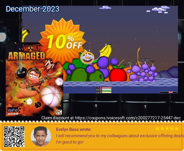 Worms Armageddon (PC) menakuntukan kupon Screenshot
