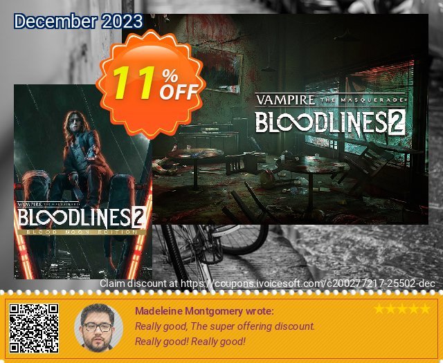 Vampire: The Masquerade - Bloodlines 2: Blood Moon Edition PC discount 11% OFF, 2024 Easter Day offering sales. Vampire: The Masquerade - Bloodlines 2: Blood Moon Edition PC Deal