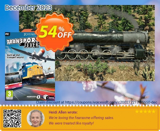 Transport Fever PC discount 54% OFF, 2024 World Heritage Day offering deals. Transport Fever PC Deal