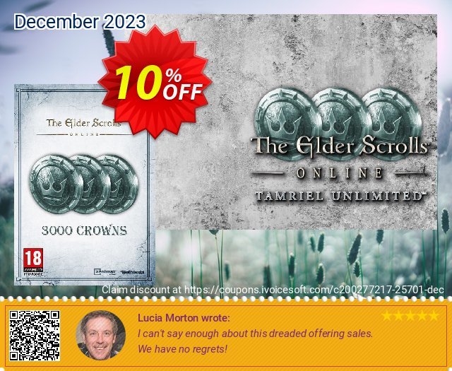 The Elder Scrolls Online Tamriel Unlimited 3000 Crown Pack PC ausschließlich Außendienst-Promotions Bildschirmfoto
