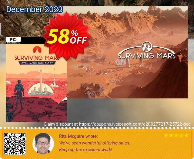 Surviving Mars Stellaris Dome Set PC DLC mengagetkan voucher promo Screenshot