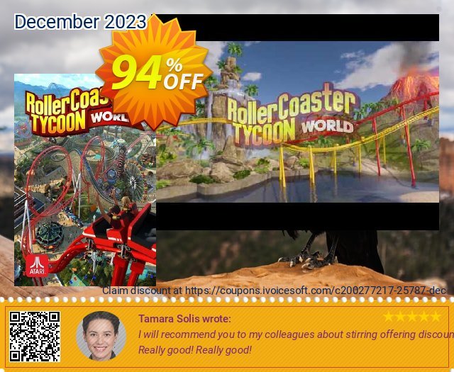 RollerCoaster Tycoon World PC discount 94% OFF, 2024 Easter Day offering sales. RollerCoaster Tycoon World PC Deal