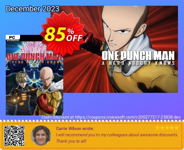 One Punch Man: A Hero Nobody Knows PC discount 85% OFF, 2023 Library Lovers Month promo sales. One Punch Man: A Hero Nobody Knows PC Deal