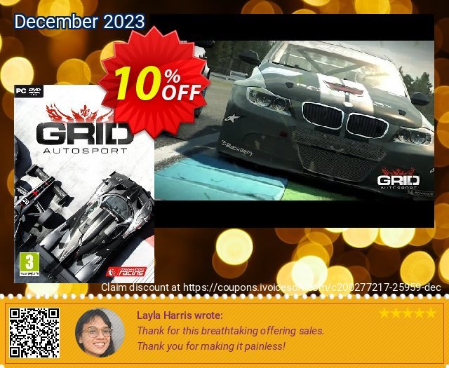 GRID: Autosport PC 令人惊奇的 产品销售 软件截图