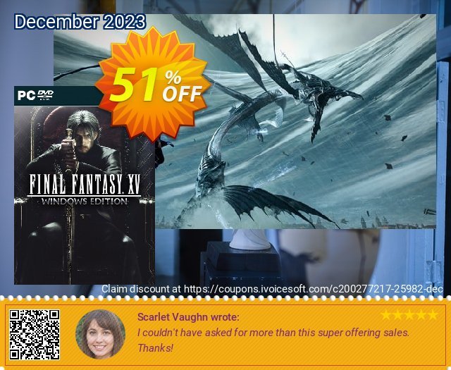 Final Fantasy XV 15 Windows Edition PC ausschließenden Preisnachlässe Bildschirmfoto