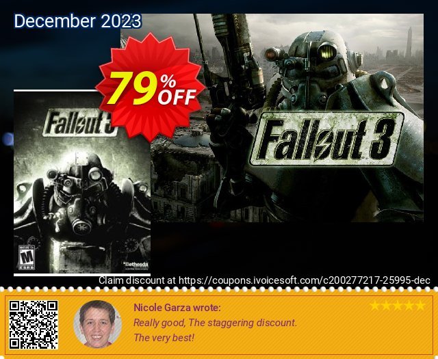 Fallout 3 PC discount 77% OFF, 2022 Mother's Day offering sales. Fallout 3 PC Deal
