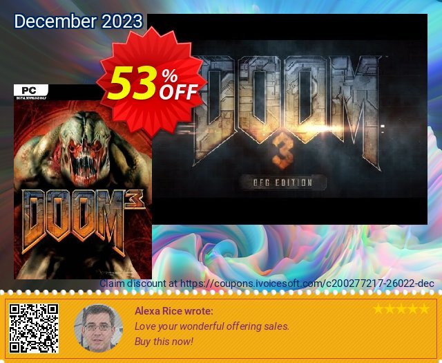 DOOM 3 PC discount 53% OFF, 2024 April Fools Day offer. DOOM 3 PC Deal