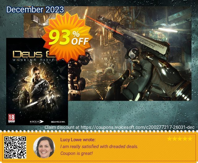 Deus Ex: Mankind Divided PC faszinierende Ermäßigungen Bildschirmfoto