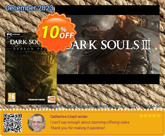 Dark Souls III 3 Season Pass PC discount 10% OFF, 2024 Spring offering sales. Dark Souls III 3 Season Pass PC Deal