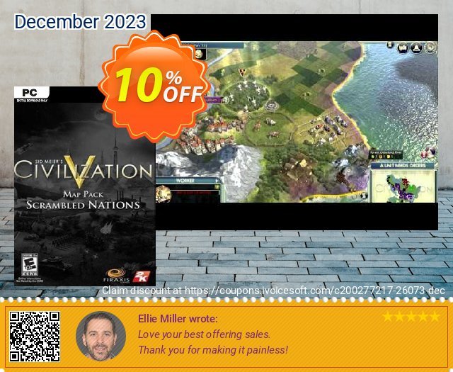 Civilization V Scrambled Nations Map Pack PC 了不起的 销售 软件截图