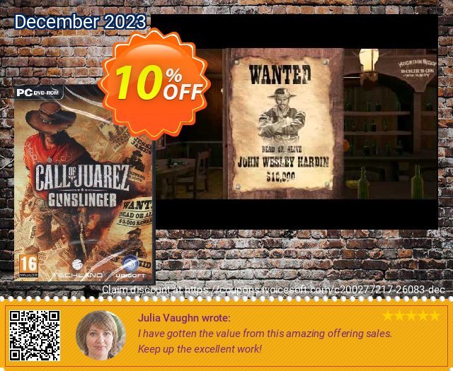 Call of Juarez: Gunslinger PC 口が開きっ放し 奨励 スクリーンショット