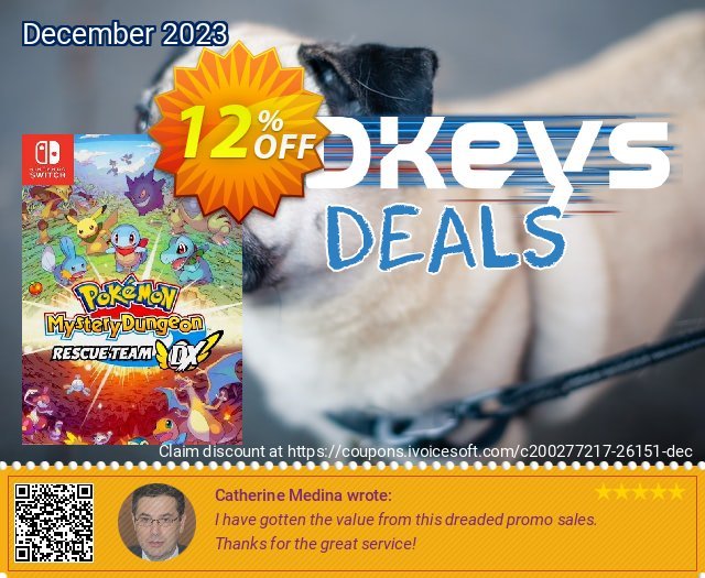 Pokémon Mystery Dungeon: Rescue Team DX Switch discount 12% OFF, 2024 April Fools' Day promotions. Pokémon Mystery Dungeon: Rescue Team DX Switch Deal