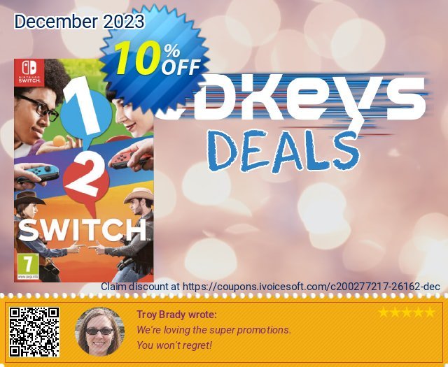 1-2-Switch discount 10% OFF, 2024 Easter Day offering sales. 1-2-Switch Deal