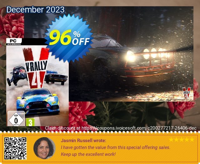 V-Rally 4 PC discount 96% OFF, 2024 April Fools' Day promo sales. V-Rally 4 PC Deal
