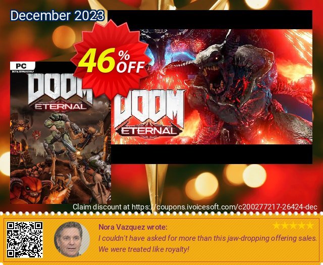 DOOM Eternal PC + DLC (EMEA) discount 46% OFF, 2024 African Liberation Day promo sales. DOOM Eternal PC + DLC (EMEA) Deal