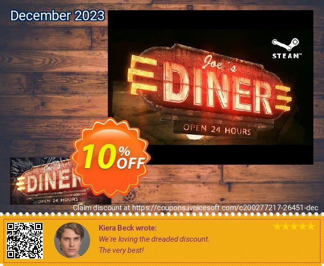 Joe's Diner PC discount 10% OFF, 2024 April Fools' Day offering sales. Joe's Diner PC Deal