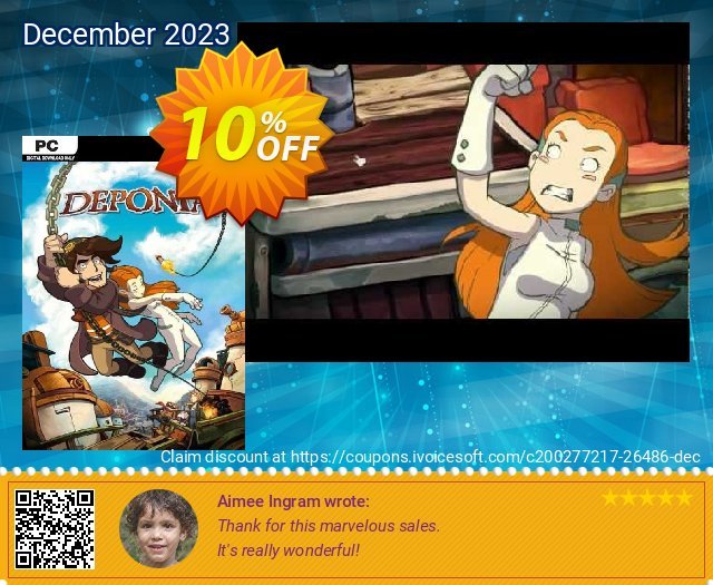 Deponia PC discount 10% OFF, 2024 April Fools' Day offering sales. Deponia PC Deal