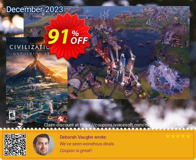 Sid Meiers Civilization VI 6 PC Gathering Storm DLC (Global)  놀라운   제공  스크린 샷