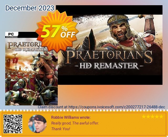 Praetorians - HD Remaster PC discount 57% OFF, 2024 April Fools' Day offering sales. Praetorians - HD Remaster PC Deal