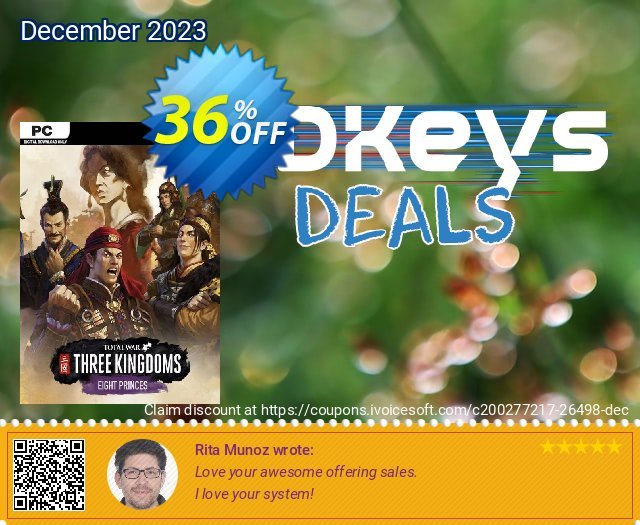 Total War: THREE KINGDOMS PC - Eight Princes DLC (EU) discount 36% OFF, 2024 April Fools' Day discount. Total War: THREE KINGDOMS PC - Eight Princes DLC (EU) Deal
