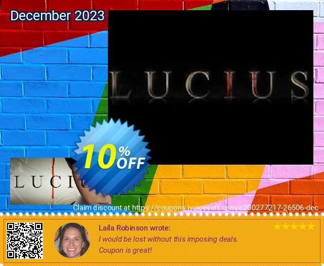 Lucius PC discount 10% OFF, 2024 Easter offering sales. Lucius PC Deal
