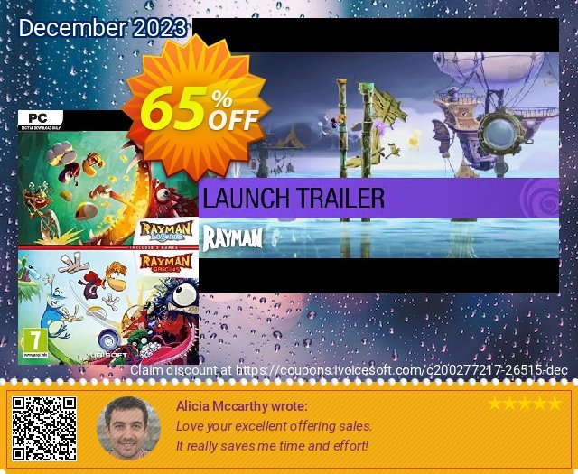 Rayman Legends + Rayman Origins PC discount 65% OFF, 2024 World Heritage Day offer. Rayman Legends + Rayman Origins PC Deal