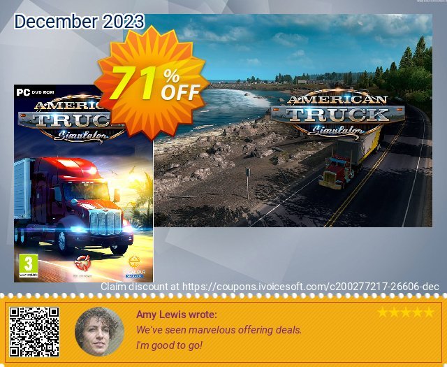 American Truck Simulator PC - New Mexico DLC discount 67% OFF, 2022 New Year's Weekend offering sales. American Truck Simulator PC - New Mexico DLC Deal