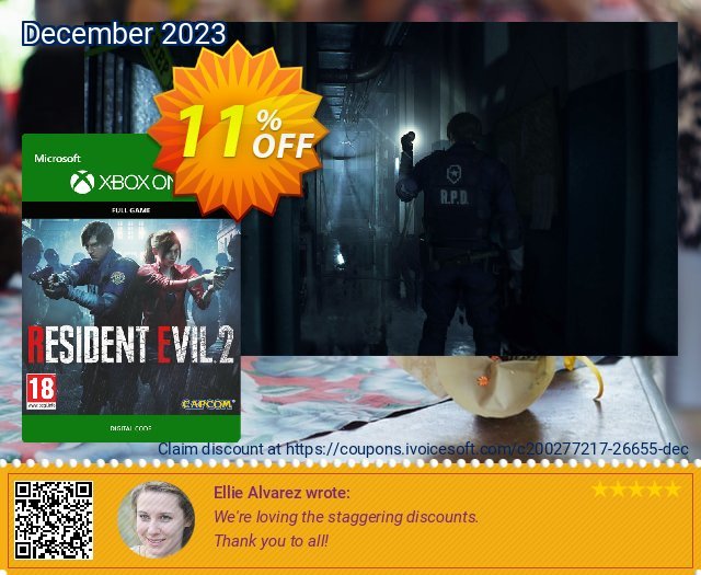 Resident Evil 2 Xbox One discount 11% OFF, 2022 American Football Day offering sales. Resident Evil 2 Xbox One Deal
