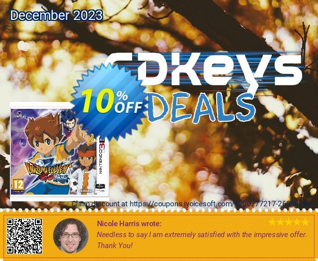 Inazuma Eleven Go: Shadow 3DS - Game Code mengagetkan penawaran promosi Screenshot
