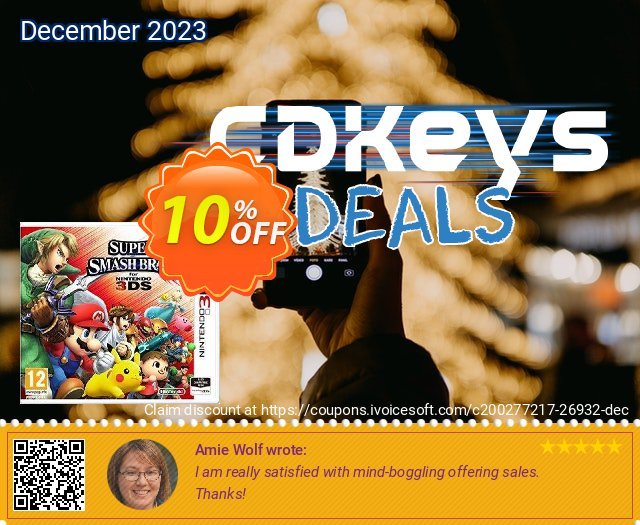 Super Smash Bros. 3DS discount 10% OFF, 2024 April Fools Day sales. Super Smash Bros. 3DS Deal
