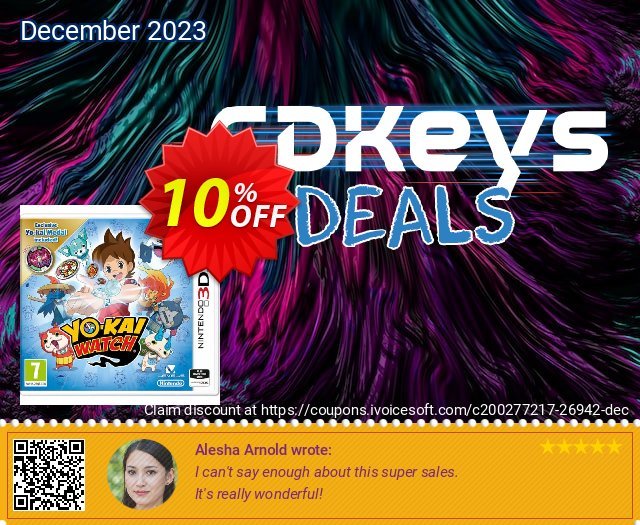 Yo-Kai Watch 3DS - Game Code 了不起的 销售折让 软件截图