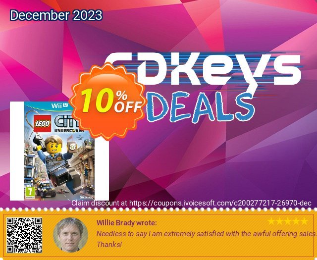 Lego City Undercover Wii U - Game Code discount 10% OFF, 2024 Good Friday sales. Lego City Undercover Wii U - Game Code Deal