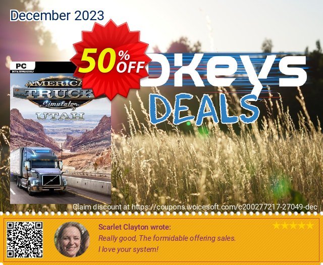 American Truck Simulator PC - Utah DLC discount 50% OFF, 2024 World Backup Day discount. American Truck Simulator PC - Utah DLC Deal