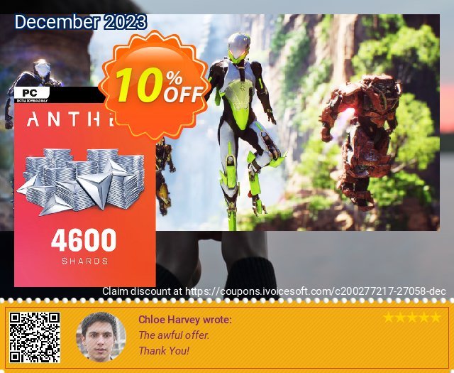 Anthem 4600 Shards Pack PC discount 10% OFF, 2024 Resurrection Sunday offering sales. Anthem 4600 Shards Pack PC Deal