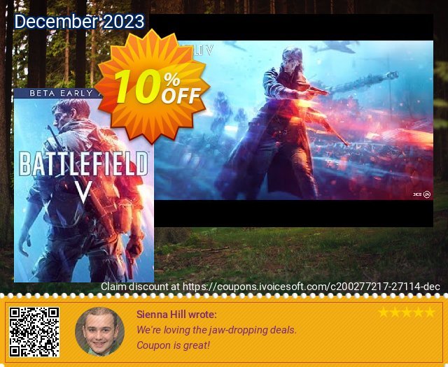 Battlefield V 5 PC Beta discount 10% OFF, 2022 Happy New Year offering sales. Battlefield V 5 PC Beta Deal