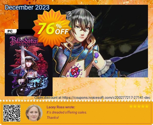 Bloodstained: Ritual of the Night PC discount 76% OFF, 2024 April Fools' Day deals. Bloodstained: Ritual of the Night PC Deal
