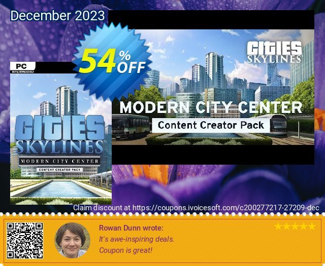 Cities: Skylines - Content Creator Pack Modern City Center PC discount 54% OFF, 2024 Spring offering sales. Cities: Skylines - Content Creator Pack Modern City Center PC Deal