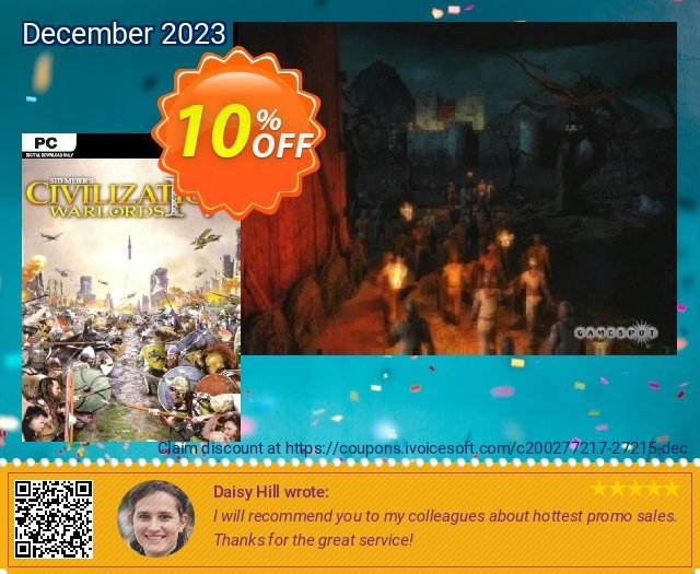 Civilization IV Warlords PC discount 10% OFF, 2024 World Heritage Day promotions. Civilization IV Warlords PC Deal